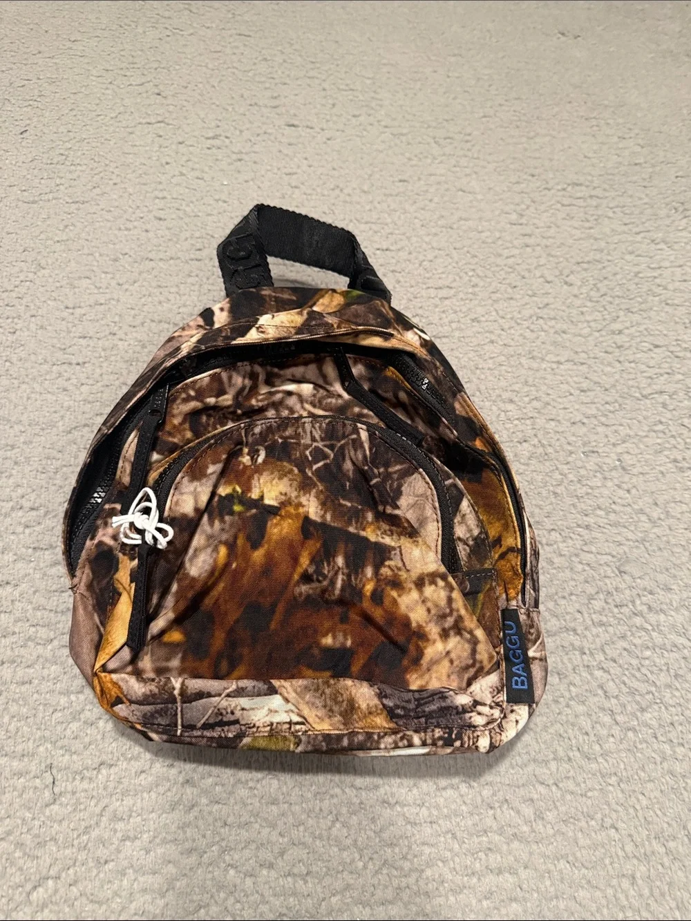 BAGGU Mini Nylon Backpack Camouflage Brown Style Backpack